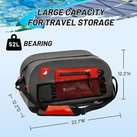 Sac étanche soudé sans couture avec fermeture éclair résistante à l'eau, pochette amovible, multiples modes de transport, pour équipement de plage et de surf en extérieur