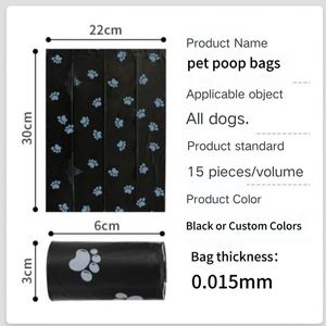 Bolsas de Alta Calidad para Excremento de Perros, Negras, Epi+HDPE+PE, Solubles en Agua, Rollos de 0.15um de Grosor, Bolsas para Desechos de Mascotas, Aromatizadas - Product Image 4