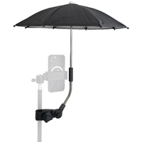 Parasol de diffusion en direct pour téléphone portable de 50 cm de diamètre avec col de cygne flexible et support pour téléphone, protection UV pour trépied