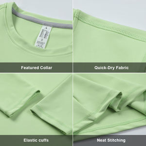 Camiseta ajustada de secado rápido con logotipo personalizado de poliamida y LICRA para actividades de ocio al aire libre para hombre - Product Image 4