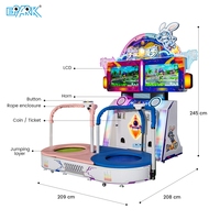 Vente flash : Machine de jeu d'arcade interactive à trampoline pour 2 joueurs, pour centre commercial, fabricant de jeux commerciaux