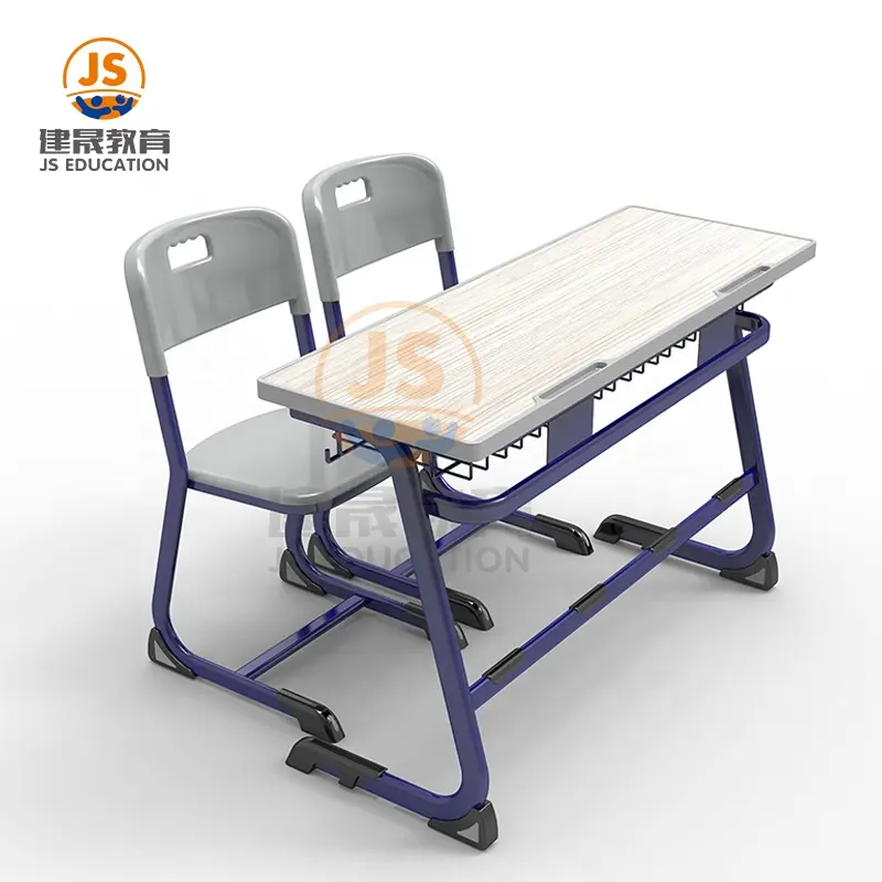 Banc en bois mobilier d'école en bois bureau et chaise de classe