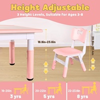 Nordique préscolaire pas cher enfants enfants table et chaises de fête ensemble rose moderne maison Public enfant jouer enfants Table et chaise ensemble