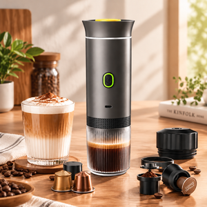 Easy Carry Portable Espresso Brewer 20Bar Pressure 7500mAh <b>Rechargeable</b> USB <b>C</b> Capsule Coffee Machine For Office Travel Outdoor - Product Image 1