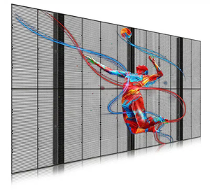 Quick installation of LED mesh display P7.8-7.8 Outdoor waterproof LED display transparent LED <b>screen</b> glass <b>window</b> LED advertisi - Product Image 3