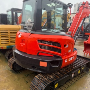 Mini-excavatrice sur chenilles Kubota KX165-5 d'occasion, 6 tonnes, d'origine japonaise, avec lame de bulldozer à rotation zéro, en bon état, à vendre. - Product Image 2