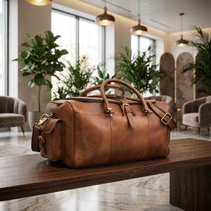 Bolsa de Lona Vintage Unisex de Cuero Genuino Bordado B S International, Plegable, Grande y Portátil, Suministro Directo de Fábrica al Por Mayor - Product Image 1