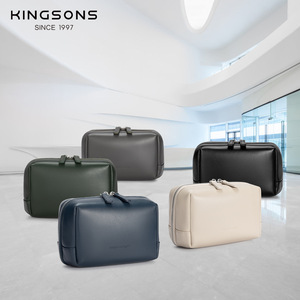 Kingsons Electronic Organizer Bag With Zipper Compartment For Cables And Phone Storage Green - Product Image 3