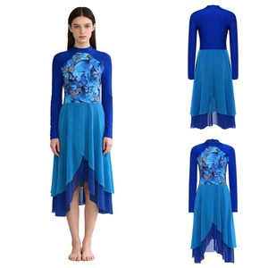 ชุดเดรสชีฟองสำหรับผู้หญิงสำหรับการนมัสการ การเต้นรำแบบลิริคอล การแสดงการเต้นรำสรรเสริญในโบสถ์ งานแสดง และการเต้นรำร่วมสมัย - Product Image 2