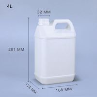 Récipient d'emballage vide de liquide de 1 gallon jerrycan carré en plastique