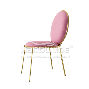 Ingrosso elegante matrimonio <span class=keywords><strong>e</strong></span> festa in velluto banchetto <span class=keywords><strong>rosa</strong></span> sedia nuziale moderna - Product Image 5
