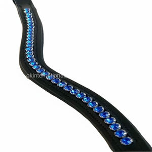 Bracelet fantaisie en cuir pour femme, sourcils noir en forme de vagues, rembourré, couleur bleu Royal, offre spéciale - Product Image 1