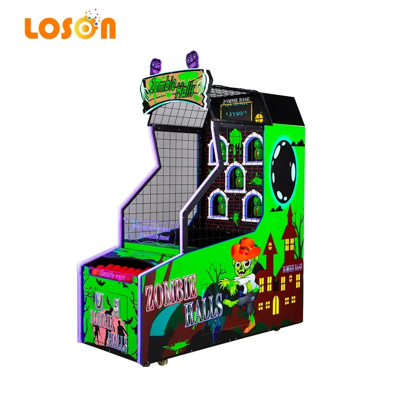 Machine de loterie Hit the Zombie enfants Arcade balles de lancer pièces de monnaie billet échange équipement de jeu