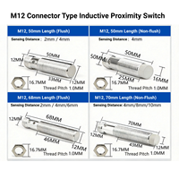 Interruptor de Proximidad Doingwin M12 NPN PNP DC 10-30V IP66, Sensor Industrial de Alta Precisión, Detección Estable, Distancia y Velocidad Rápidas