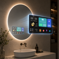 Miroir de salle de bain intelligent Vercon Glory avec écran tactile de 5 pouces pour marques de salles de bain, WiFi, Bluetooth, LED, anti-buée automatique