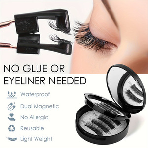 Pestañas Postizas Veganas 3D de Marca Privada, Pestañas de Visón Sintético, Pestañas Postizas Completas, Naturales y Magnéticas - Product Image 2