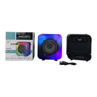 Produk penjualan terbaik 2023 murah grosir FM AM SW band warna-warni lampu berputar Mini Radio Boombox 3 Speaker nirkabel