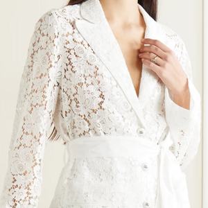 Nouvelle Arrivée Vestes en Dentelle Personnalisées Automne OOTD pour Femmes, Vestes à Revers Style Business, Veste en Dentelle Florale Vintage Oversize - Product Image 3