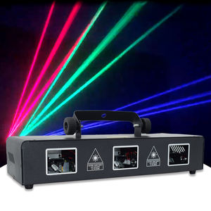 Lumière laser de scène rvb à tête unique longue spectacle de ligne laser rouge vert bleu à trois têtes pour DJ Disco Night Club - Product Image 4