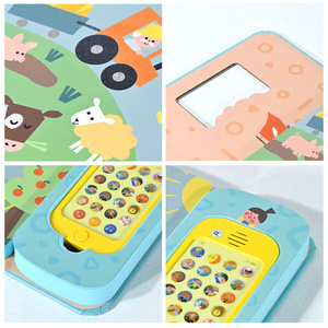 Livre personnalisé pour bébé, livre sonore interactif <span class=keywords><strong>avec</strong></span> comptes en becsuille en anglais, mini-téléphone interactif, apprentissage précoce OEM - Product Image 4