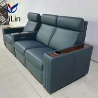 Canapé inclinable électrique moderne 3 places en cuir, sectionnel, avec appuie-tête réglable, structure métallique, USB et Type C