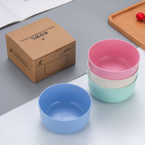 Juego de Tazón y Cuchara de Paja de Trigo, Ecológico, Irrompible, Libre de BPA, Colorido, para Niños, Alimentación de Bebés, Cocina, Hogar, Picnic - Product Image 5