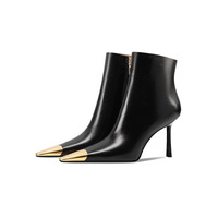 Bottes mi-hautes sexy et tendance pour femmes, talons fins, fermeture éclair, personnalisables