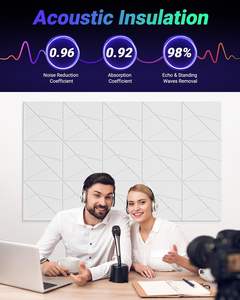 Panneaux acoustiques 18 Pack, Stick & Peel Panneaux muraux auto-adhésifs Panneaux insonorisants haute densité - Product Image 4