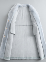 Manteau long d'hiver en peau de mouton pour femme, veste chaude décontractée en fourrure de laine d'agneau pour femme et fille, parka JT3320