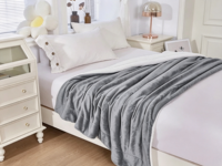 Couverture en flanelle sherpa personnalisable, double couche, chaude, imprimée numériquement, idéale pour la maison ou la promotion