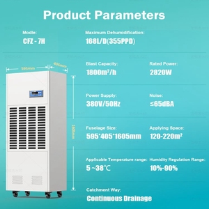 168L lớn lớn nhiệm vụ nặng nề deshumidificador công nghiệp Máy hút ẩm máy kho Máy hút ẩm phát triển cho kho - Product Image 3