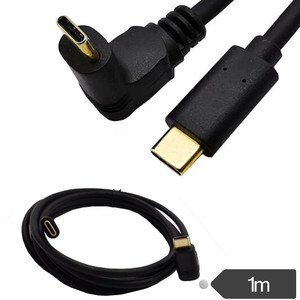 สายยูเอสบี ซี 1 ม. หัวต่อแบบมุมฉากเป็นแบบตรง ชุบทอง สายชาร์จข้อมูล - Product Image 1