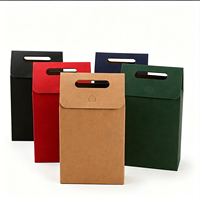 Boîte à poignée en papier kraft vierge personnalisée, boîte d'emballage simple, boîte cadeau pliable pour boulangerie, aliments, mariage, emballage cadeau