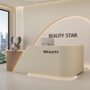 โต๊ะสำนักงานและเก้าอี้ LUX เคาน์เตอร์ต้อนรับ เคาน์เตอร์หน้าร้าน เคาน์เตอร์ต้อนรับขนาดเล็ก เคาน์เตอร์ต้อนรับร้านเสริมสวย เคาน์เตอร์ต้อนรับทันสมัย - Product Image 2
