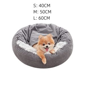 Modernes Luxuriöses Plüsch-Hundebett in Donut-Form Hochwertige Warme Maschinenwaschbare Runde Matratze mit Kapuzenbezug - Product Image 4