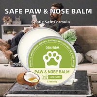 Baume hydratant et protecteur pour les pattes et le nez des animaux avec huile de coco et beurre de karité pour chiens et chats, pour pattes sèches, usage extérieur