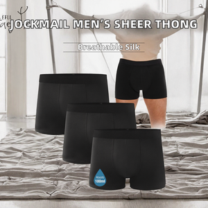 Boxers absorbants pour hommes, lot de 3 sous-vêtements, tricotés teints, taille basse, couleur unie, pour usage quotidien - Product Image 2