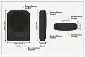 Altavoz Subwoofer para Auto al por Mayor, 180W, Cuatro Bobinas, Bajos Potentes, Sistema de Audio Modificado, Ajuste Universal, Sonido Envolvente OEM - Product Image 5