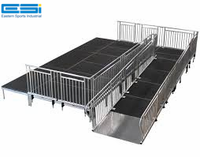Rampe de scène extérieure ESI Interlock pour les scènes portables en aluminium
