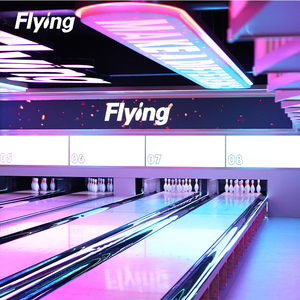 Juego de Bolos Personalizable de 10 Pinos de Goma y Madera con Máquina Lanzapelos para Adultos y Niños, para Pistas de Bolos Comerciales - Product Image 4