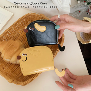 Dachshund Pu Card Holder <strong>Bread</strong> Dog Accordion Card Bag Large Capacity Women <strong>Wallet</strong> Multi-Color Cute Student Simple Polyester - Product Image 1