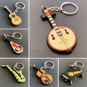 10 Llaveros de Instrumentos Musicales: Guitarra, Ukelele, Piano, Violín - Colgante Vintage para Llaves de Coche y Decoración - Product Image 2