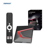 Topleo Android TV Box Lecteur Multimédia Wi-Fi Décodeur Intelligent Certifié ATV 8K Double Wi-Fi Boîtier TV Android