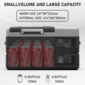 Mini réfrigérateur de voiture noir vert, zone unique, 9L 12L, compresseur électrique, réfrigérateur portable pour <span class=keywords><strong>camping</strong></span>, voyages en voiture - Product Image 3