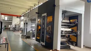 Full Automatic 6 Color Flexographic Press High Speed Paper Plastic Film Flexo Printing Machine