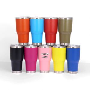 Gobelet isotherme de voyage à double paroi sous vide 20oz 30oz en acier inoxydable, tasses à café isolées, bouteille d'eau personnalisée pour voiture - Product Image 1