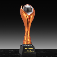 Vente en gros trophée en métal personnalisé créatif trophée de cristal prix événement commercial avec logo personnalisé