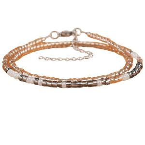 Pulsera de Cuentas de Arroz con Código Morse, Pulsera de Doble Capa con Cuentas de Cristal para Parejas, Regalo de Cumpleaños, Te Amo - Product Image 3