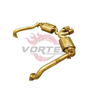 วาล์ว SS304หุ้มทอง Vortex สำหรับ Porsche 981 Boxster Cayman 2.7 3.4ท่อไอเสียแข่งรถประสิทธิภาพ2013-2015 - Product Image 6