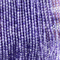 Perles rondes facettées brillantes en améthyste de 4 mm de bonne qualité, pierres précieuses en vrac pour la fabrication de bijoux